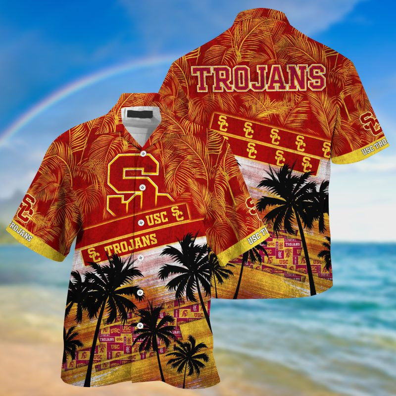Usc Trojans Ncaa Trending Summer Hawaiian Shirt Tropical Aloha Button Up