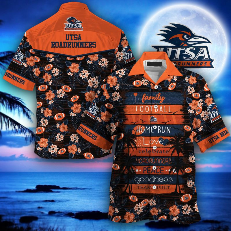 Utsa Roadrunners Ncaa Hawaiian Shirt Tropical Aloha Button Up