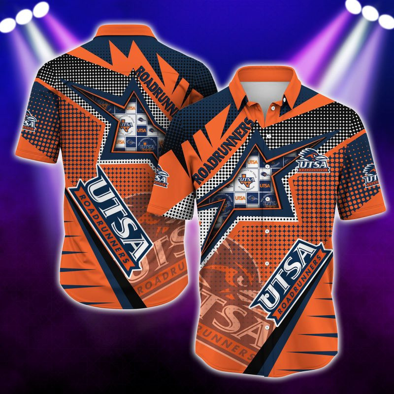 Utsa Roadrunners Ncaa Hawaiian Shirt Tropical Aloha Button Up