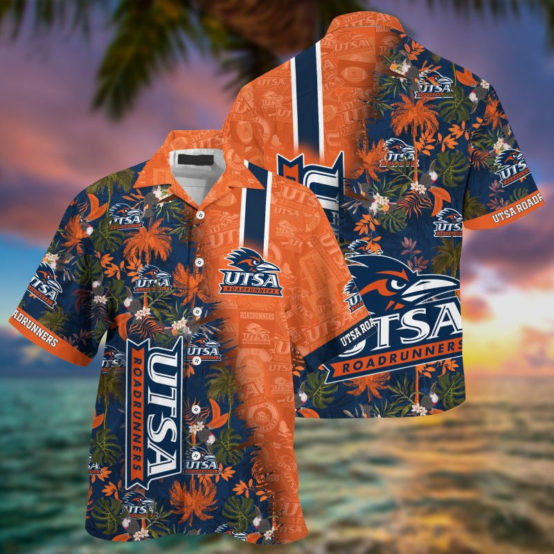 Utsa Roadrunners Ncaa Summer Hawaiian Shirt Tropical Aloha Button Up