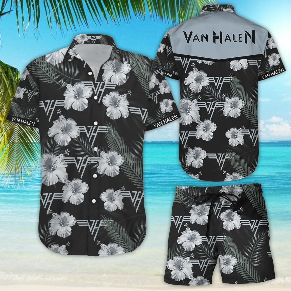 Van Halen Hawaiian Shirt Tropical Aloha Button Up