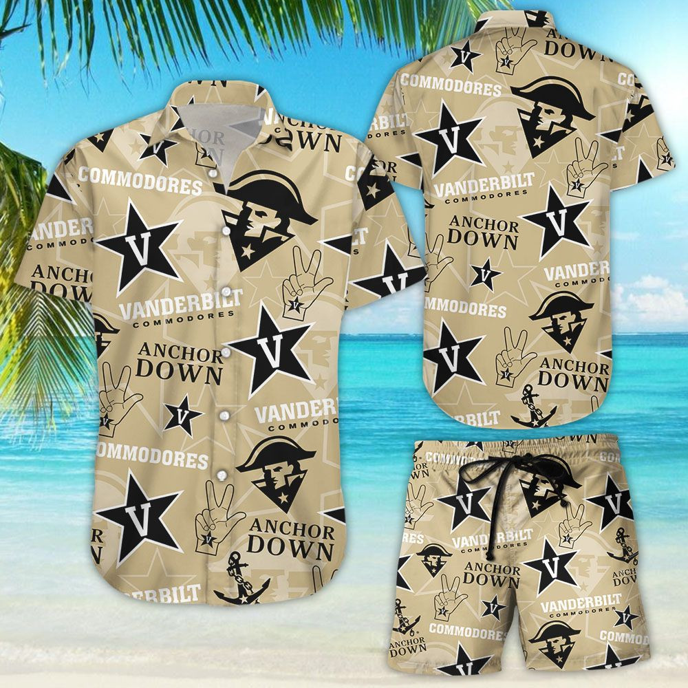 Vanderbilt Commodores Hawaiian Shirt Tropical Aloha Button Up