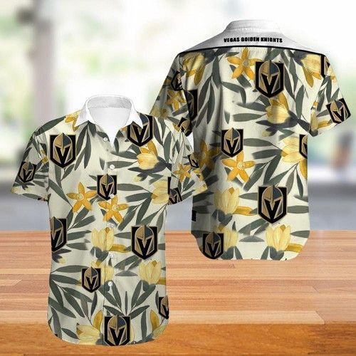 Vegas Golden Knights Hawaiian Shirt Tropical Aloha Button Up