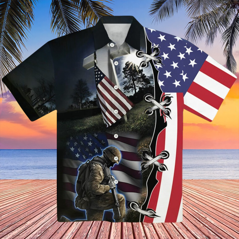 Veteran USA Flag Hawaiian Shirt Patriotic Clothing Gifts For Veterans