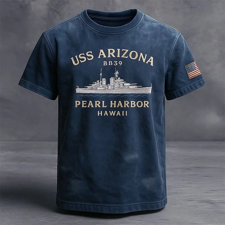 Veteran USS Arizona BB 39 Pearl Harbor Hawaiian Shirt Patriotic Veterans Day Gifts 2026