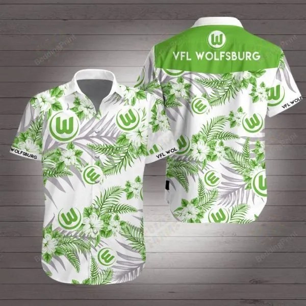 Vfl Wolfsburg Hawaiian Shirt Tropical Aloha Button Up
