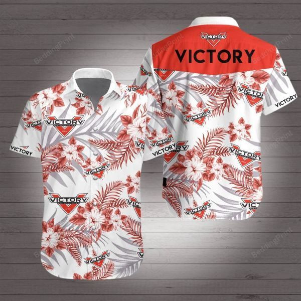 Victory Hawaiian Shirt Tropical Aloha Button Up