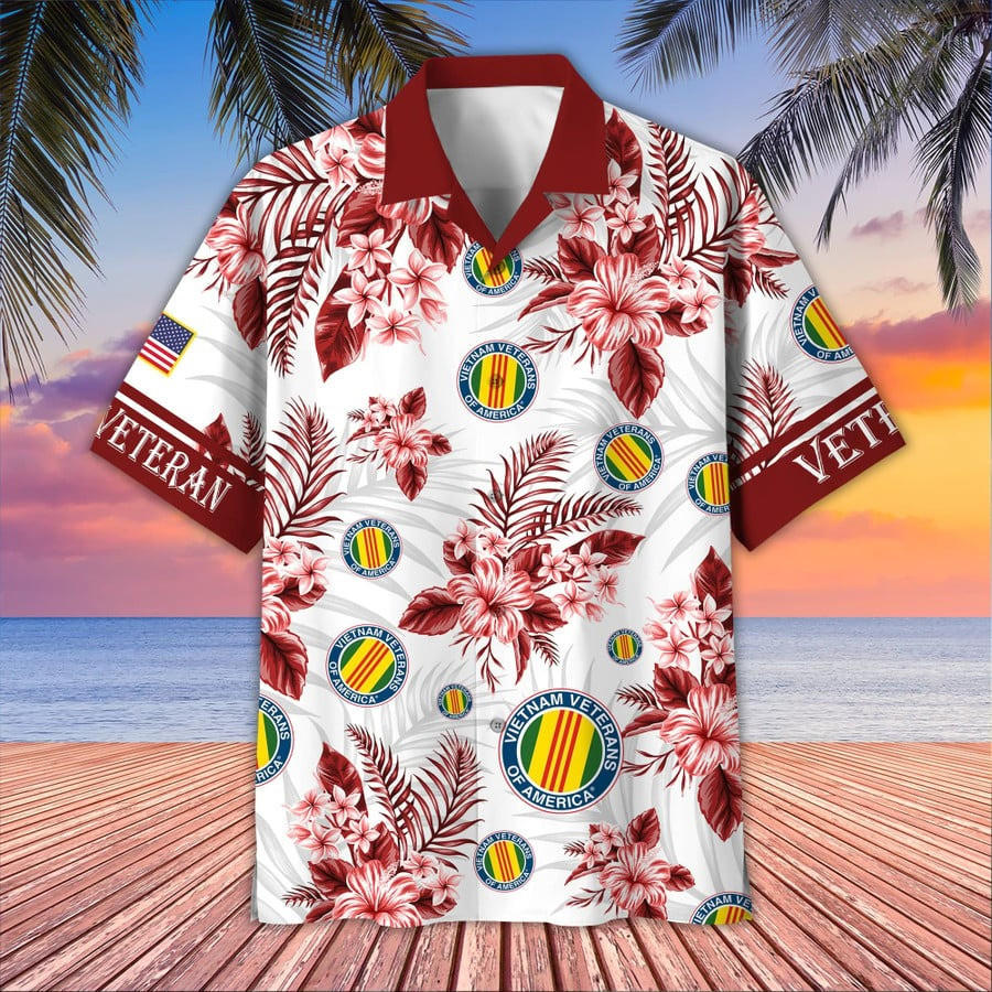 Vietnam Veteran Hawaiian Shirt Hibiscus Aloha Shirt Merch Veterans Day 2026 Gift Ideas