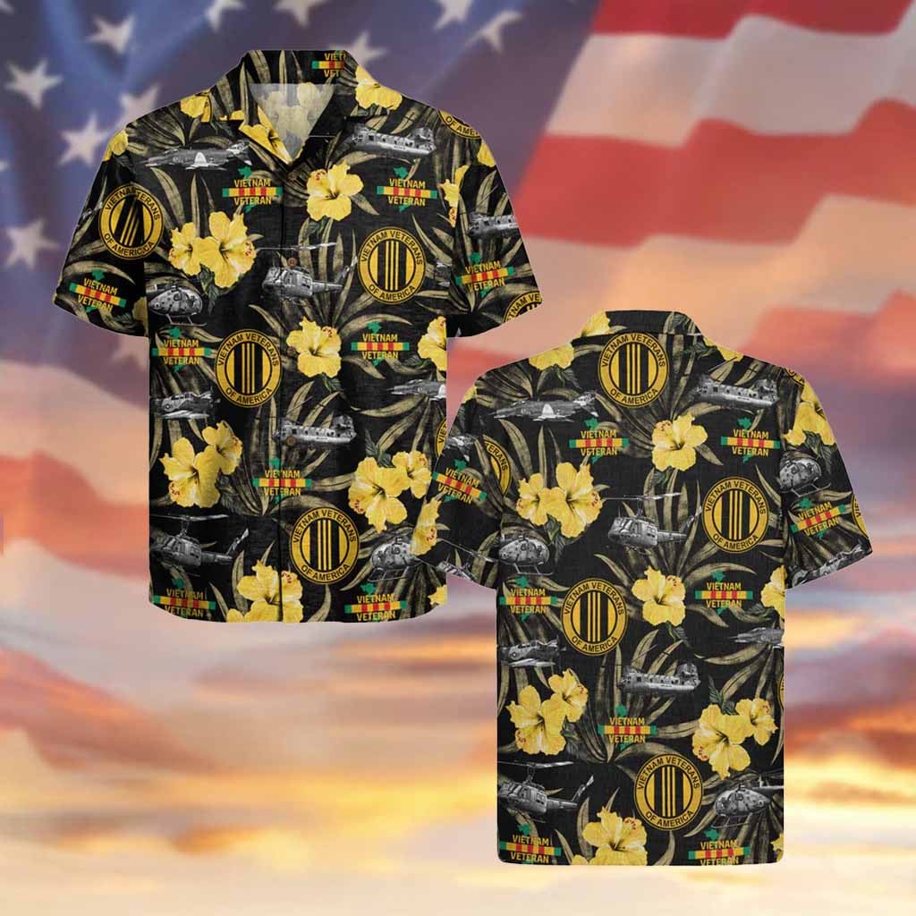 VIETNAM VETERAN Hibiscus Hawaiian Shirt Veterans Day 2026 Gift Ideas