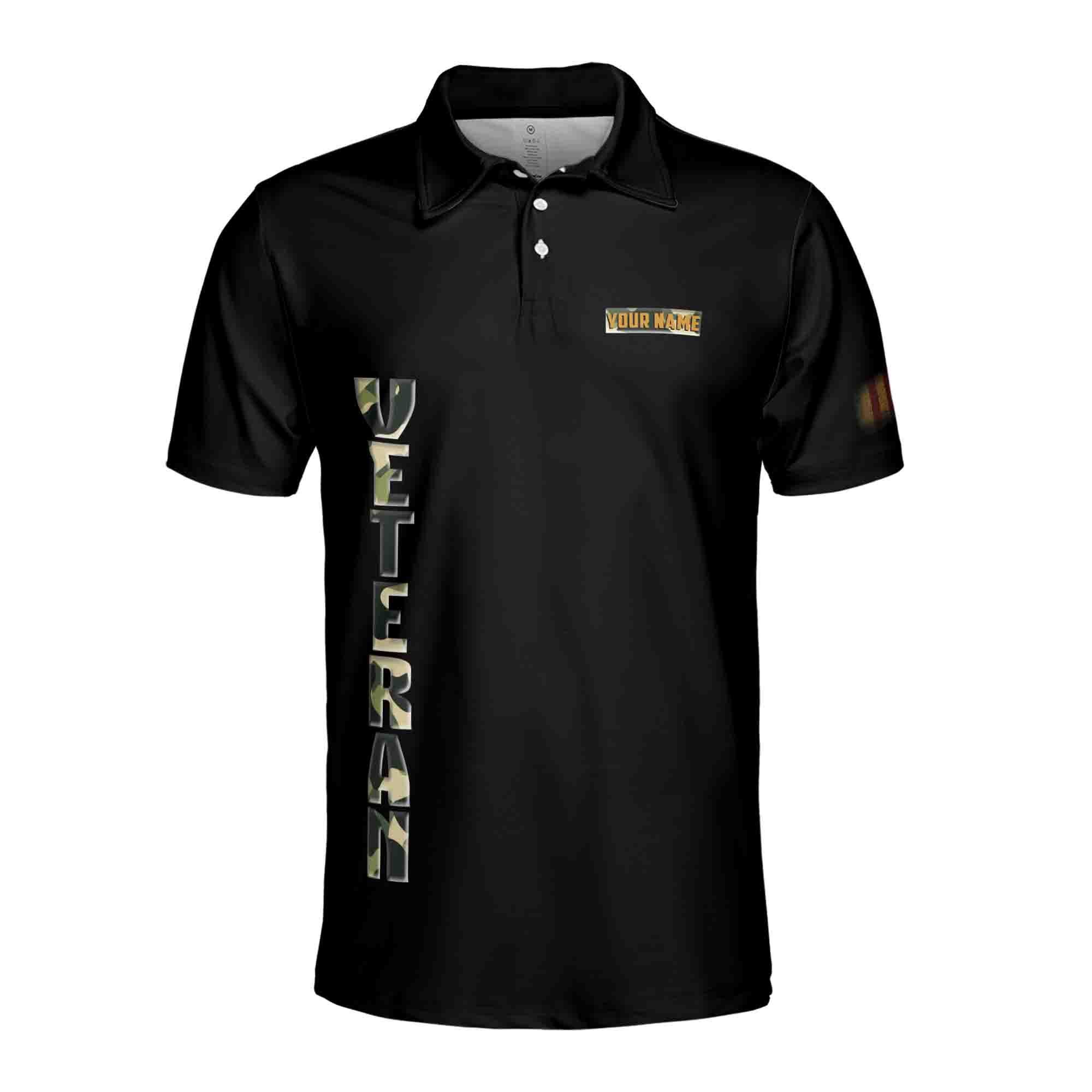 Alternative view of Vietnam Veteran's Daughter Men's Polo Shirt, Camouflage Print