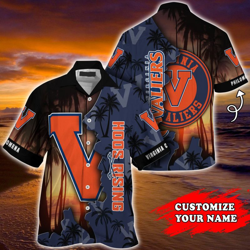 Virginia Cavaliers Ncaa Personalized Summer Hawaiian Shirt Tropical Aloha Button Up