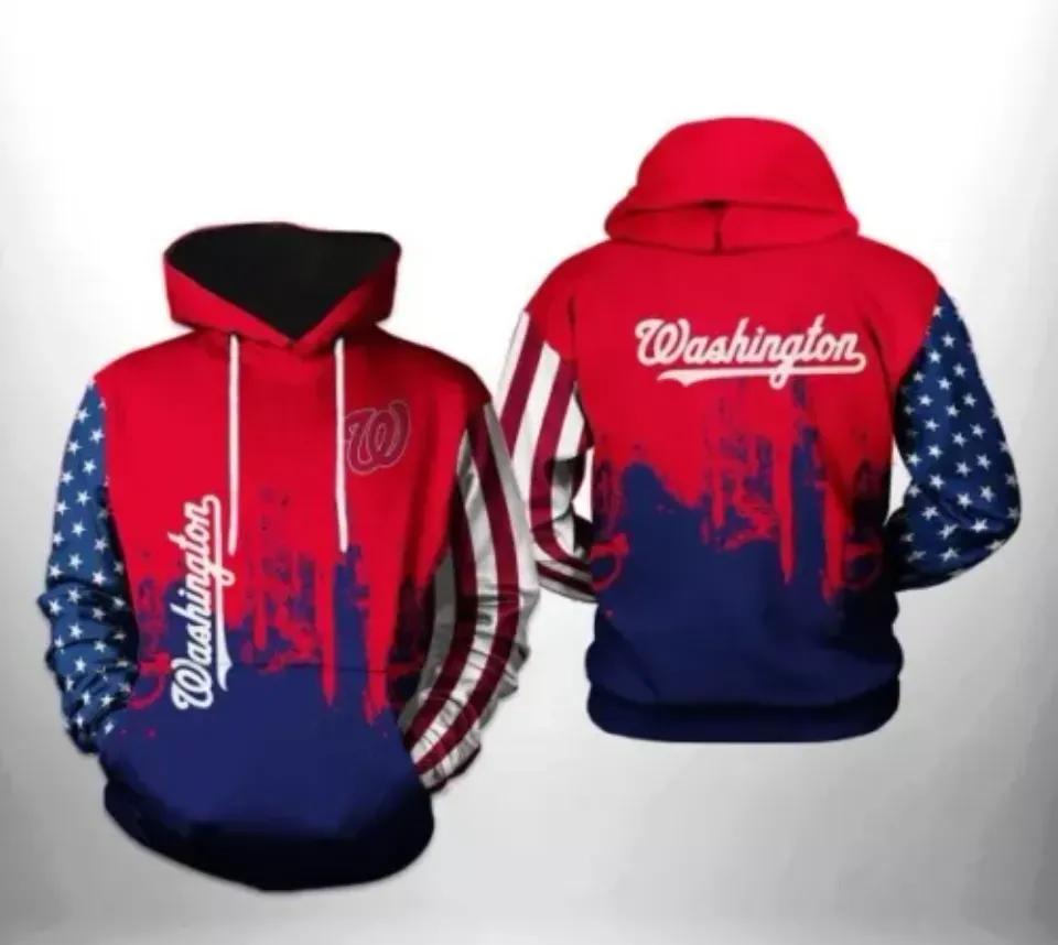 Washington Basaball Team Nationalss 3D MLB All Over Print Hoodie