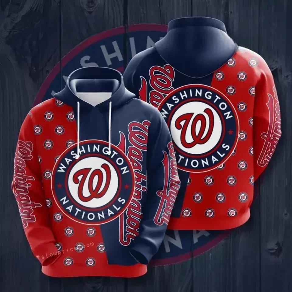 Washington Baseball Team Nationalss 3D MLB All Over Print Hoodie
