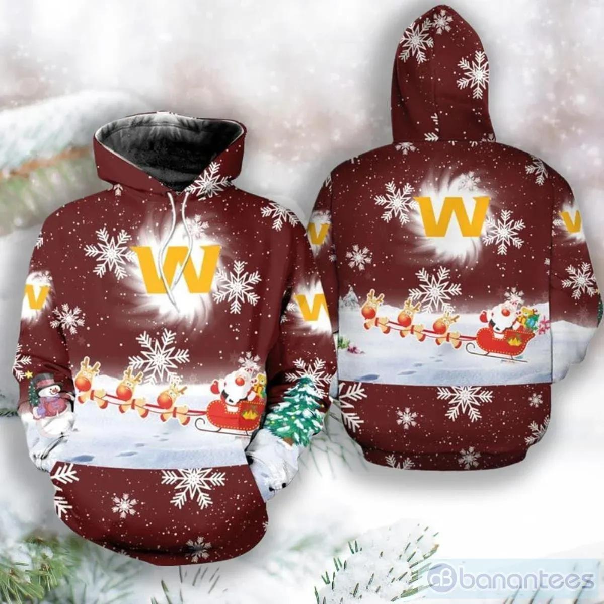 Washington Commanders Christmas NFL 3D All Over Print Hoodie