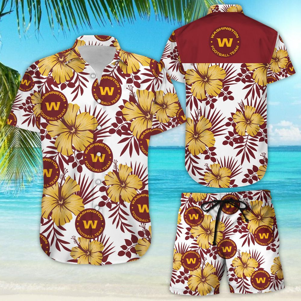 Washington Football Team Aloha Shirt Hawaiian Shirt Tropical Aloha Button Up