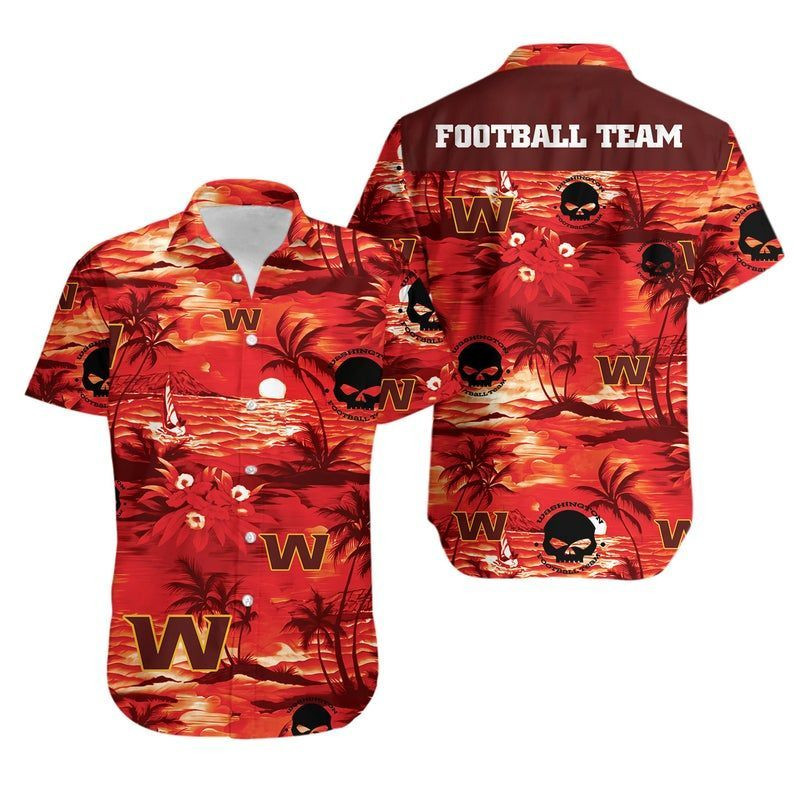 Washington Football Team Hawaiian Nfl Football Premium Hawaiian Shirt Tropical Aloha Button Up