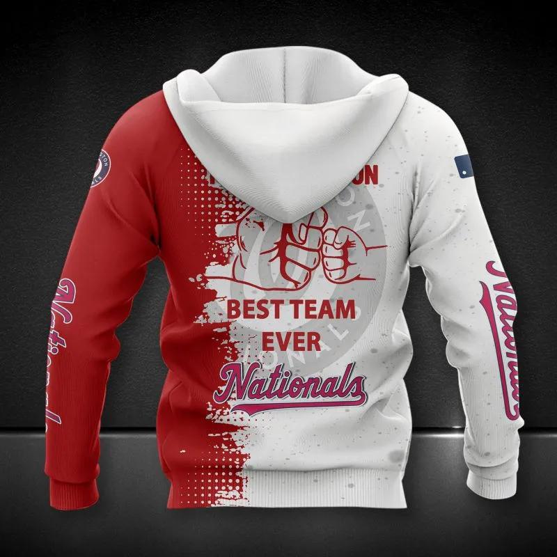 Alternative view of Washington Nationals Dad And Son MLB All Over Print Hoodie