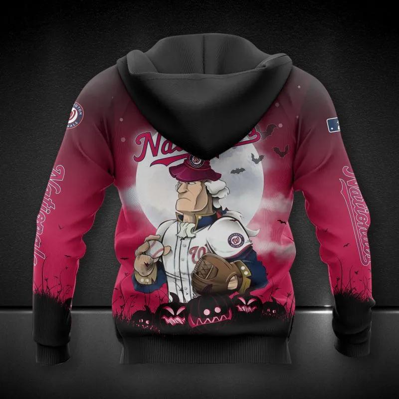 Alternative view of Washington Nationals Mascot Halloween MLB All Over Print Hoodie