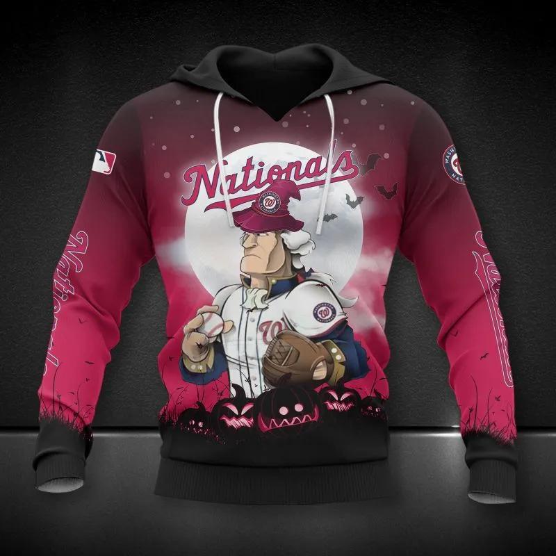 Washington Nationals Mascot Halloween MLB All Over Print Hoodie