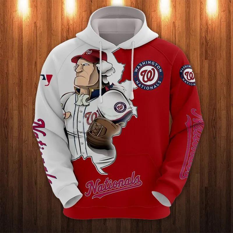 Washington Nationals Mascot MLB All Over Print Hoodie