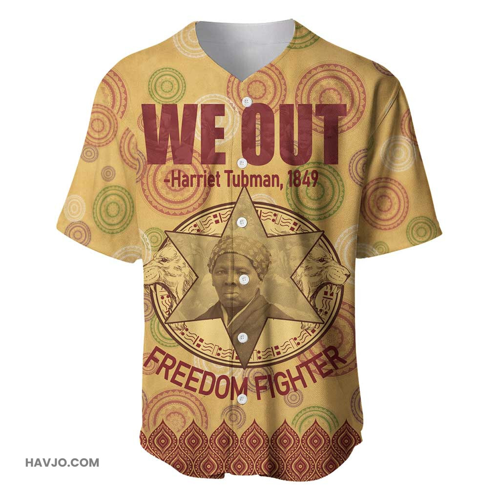 We Out 1849 African American Harriet Tubman Baseball Jersey