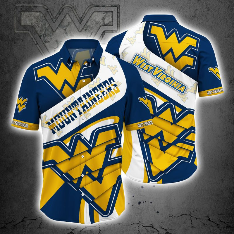 West Virginia Mountaineers Ncaa Hawaiian Shirt Tropical Aloha Button Up