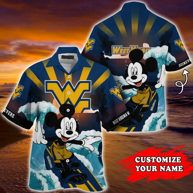 West Virginia Mountaineers Ncaa Summer Personalized Hawaiian Shirt Tropical Aloha Button Up
