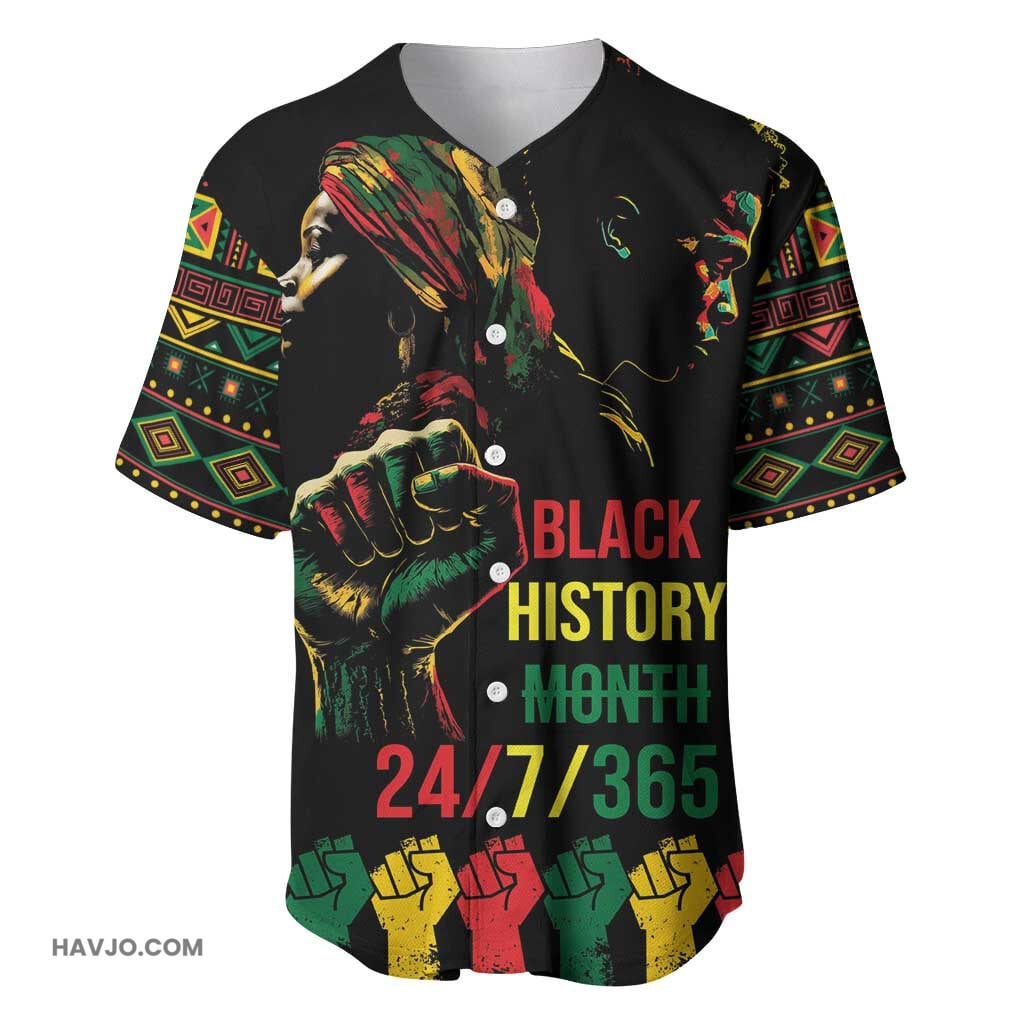 When I'm Born I'm Black Black History Black Month Baseball Jersey