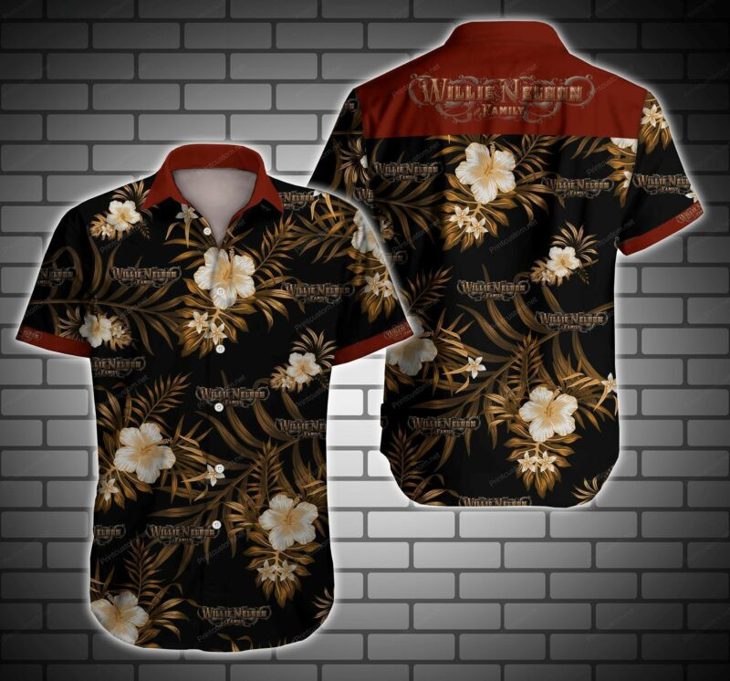 Willie Nelson Hawaiian Shirt Tropical Aloha Button Up