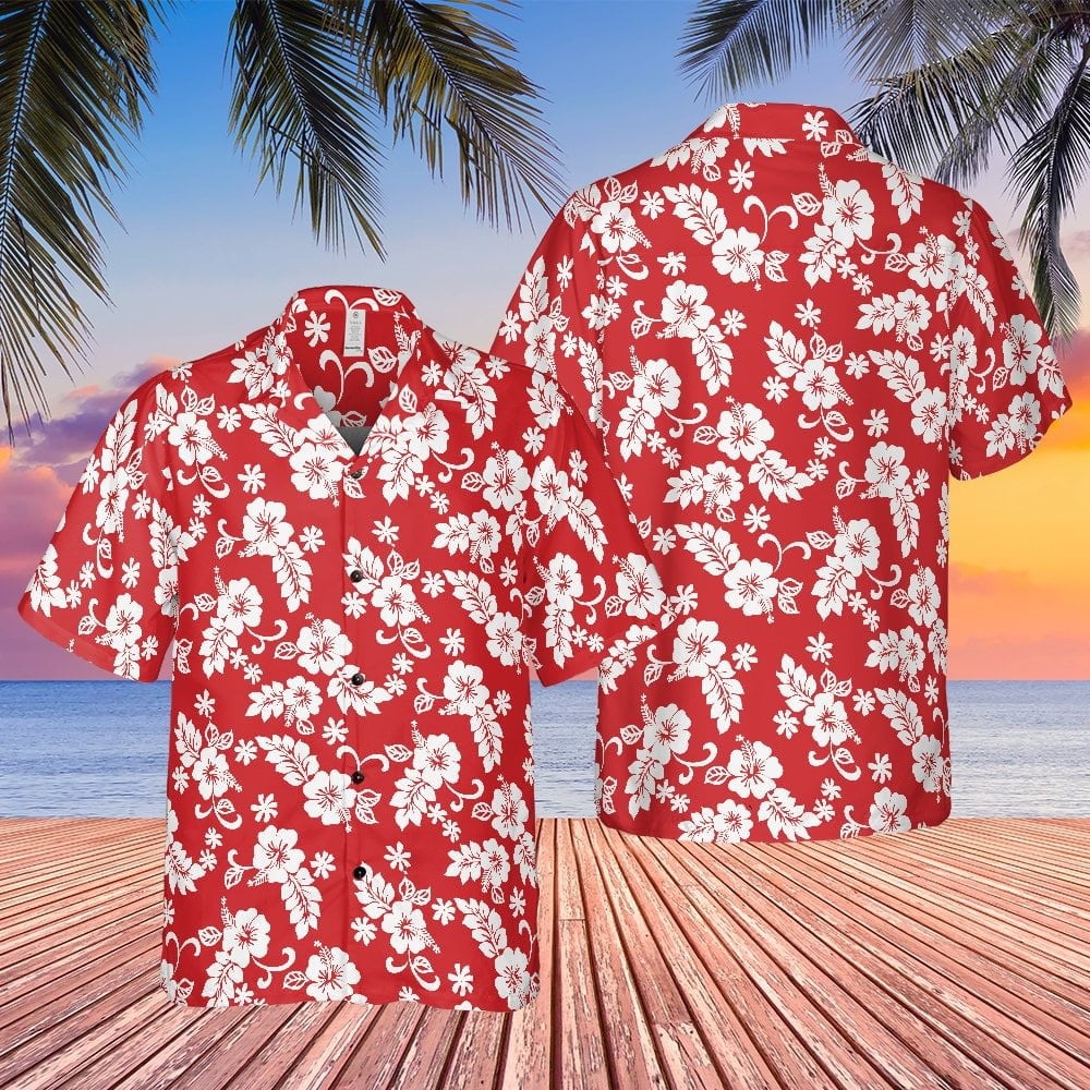 Wilson Fisk Kingpin Hawkeye Red Hibiscus Hawaiian Shirt Mens Aloha Shirt Unique Gifts