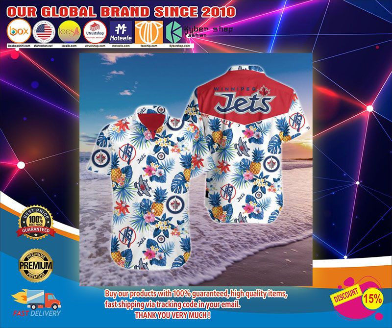 Winnipeg Jets Hawaiian Shirt Tropical Aloha Button Up