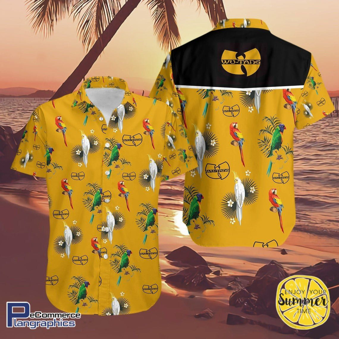 Wu Tang Clan Aloha Shirt Hawaiian Shirt Tropical Aloha Button Up