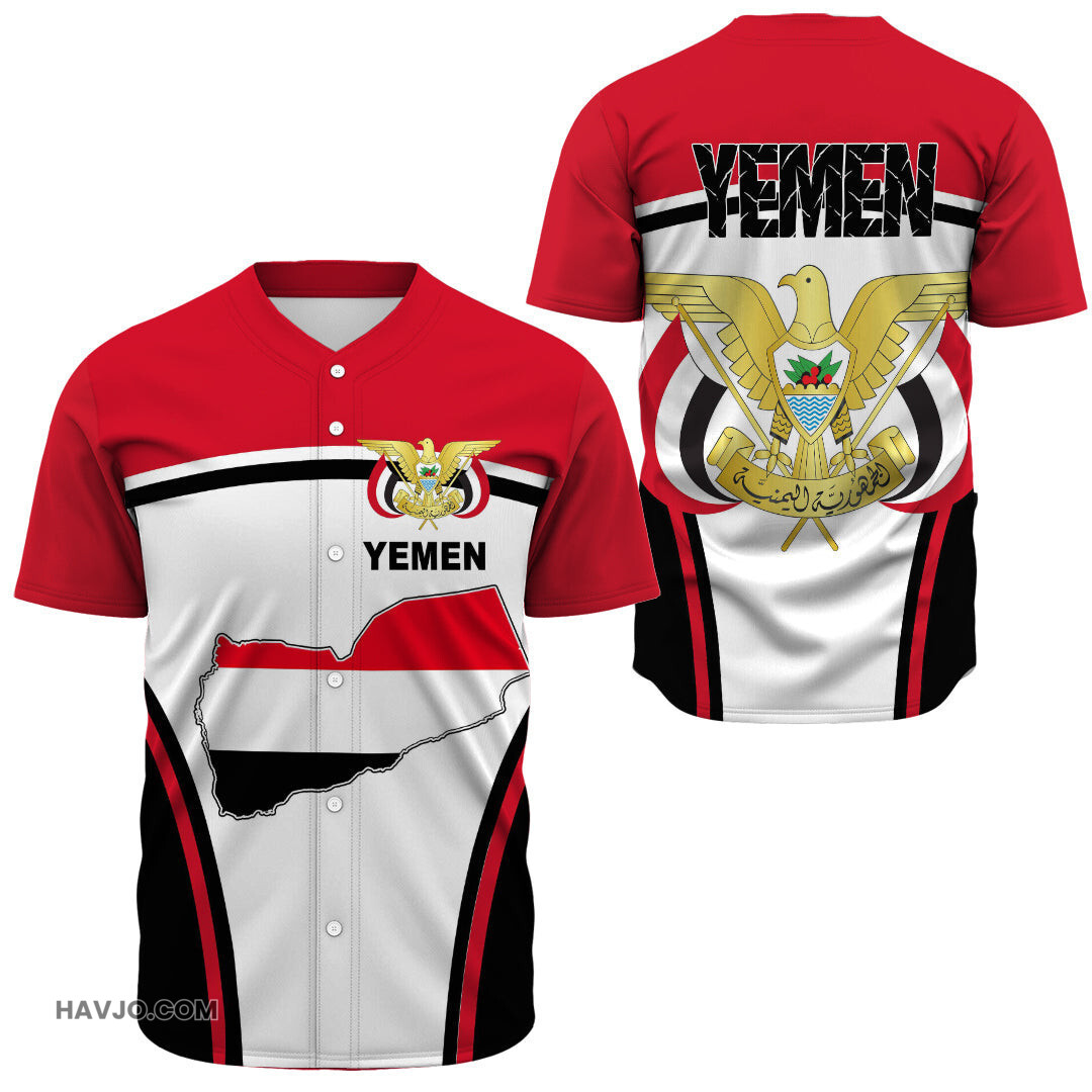 Yemen Active Flag Baseball Jersey