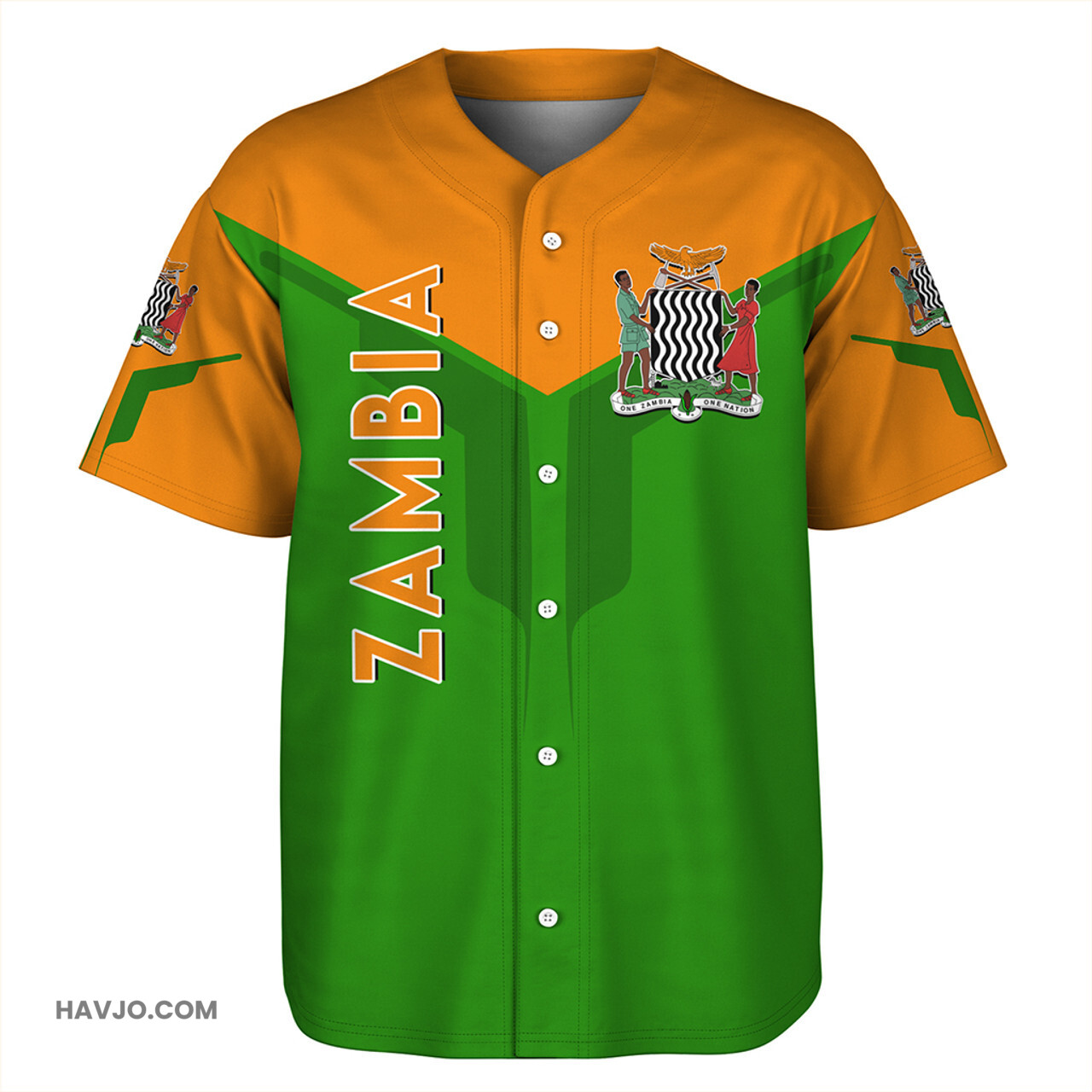 Zambia Arrow Style Baseball Jersey