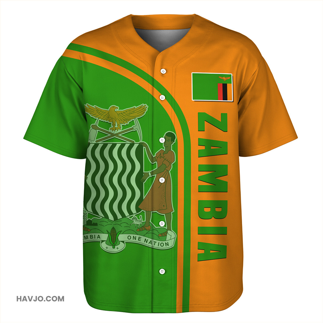 Zambia Custom In My Heart Baseball Jersey