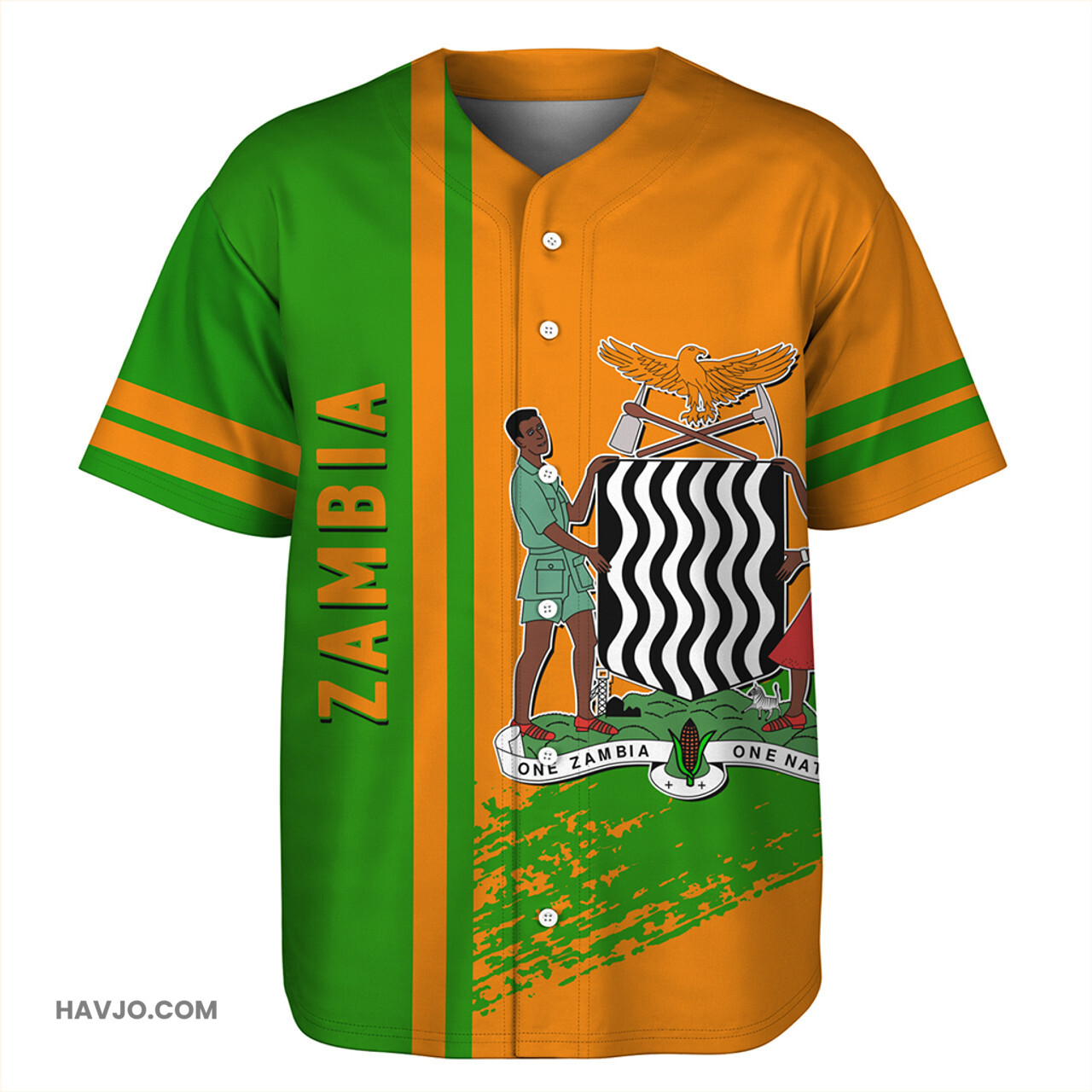 Zambia Quater Style Baseball Jersey