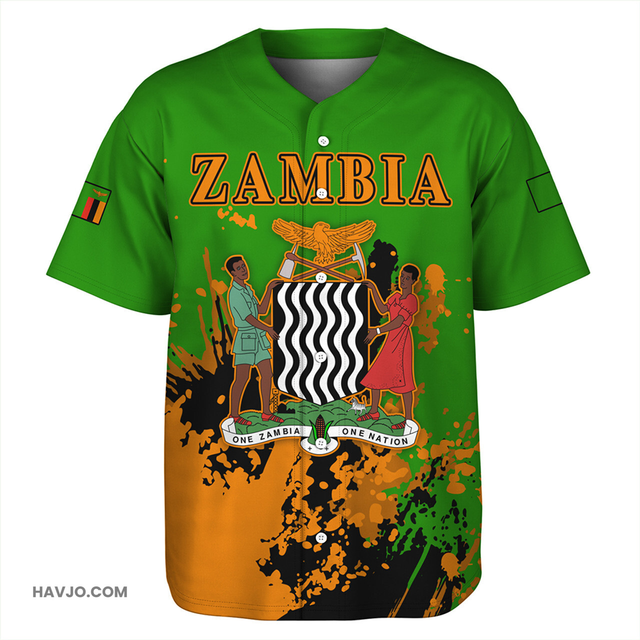 Zambia Spanit Style Baseball Jersey
