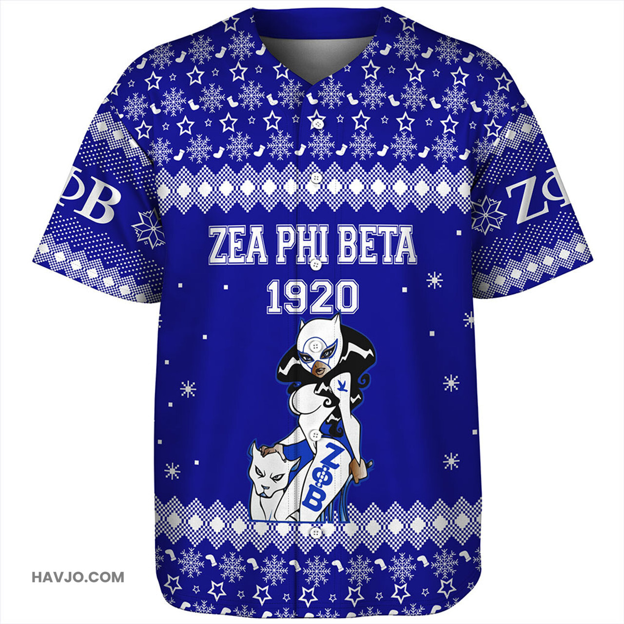 Zeta Phi Beta Christmas Greek Life Baseball Jersey
