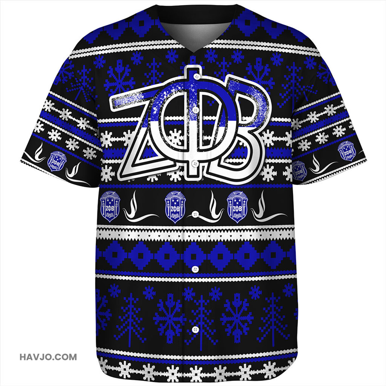 Zeta Phi Beta Christmas Style Grunge Baseball Jersey