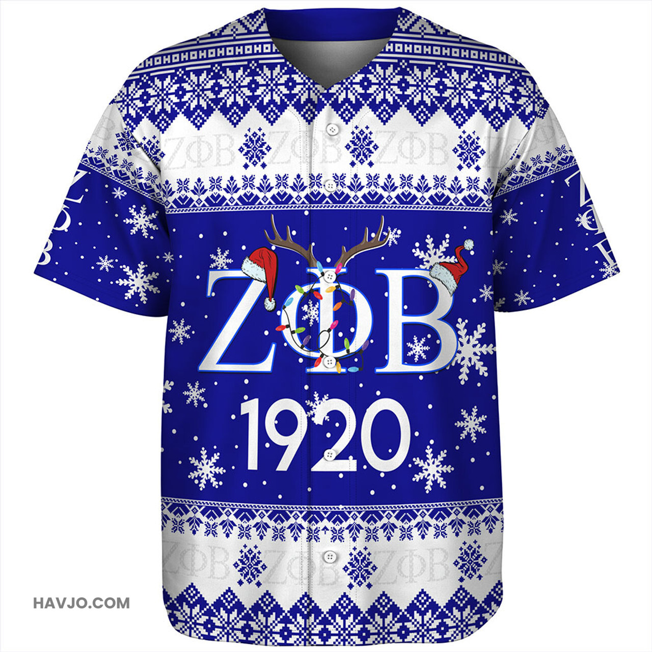 Zeta Phi Beta Christmas Symbols Design Baseball Jersey