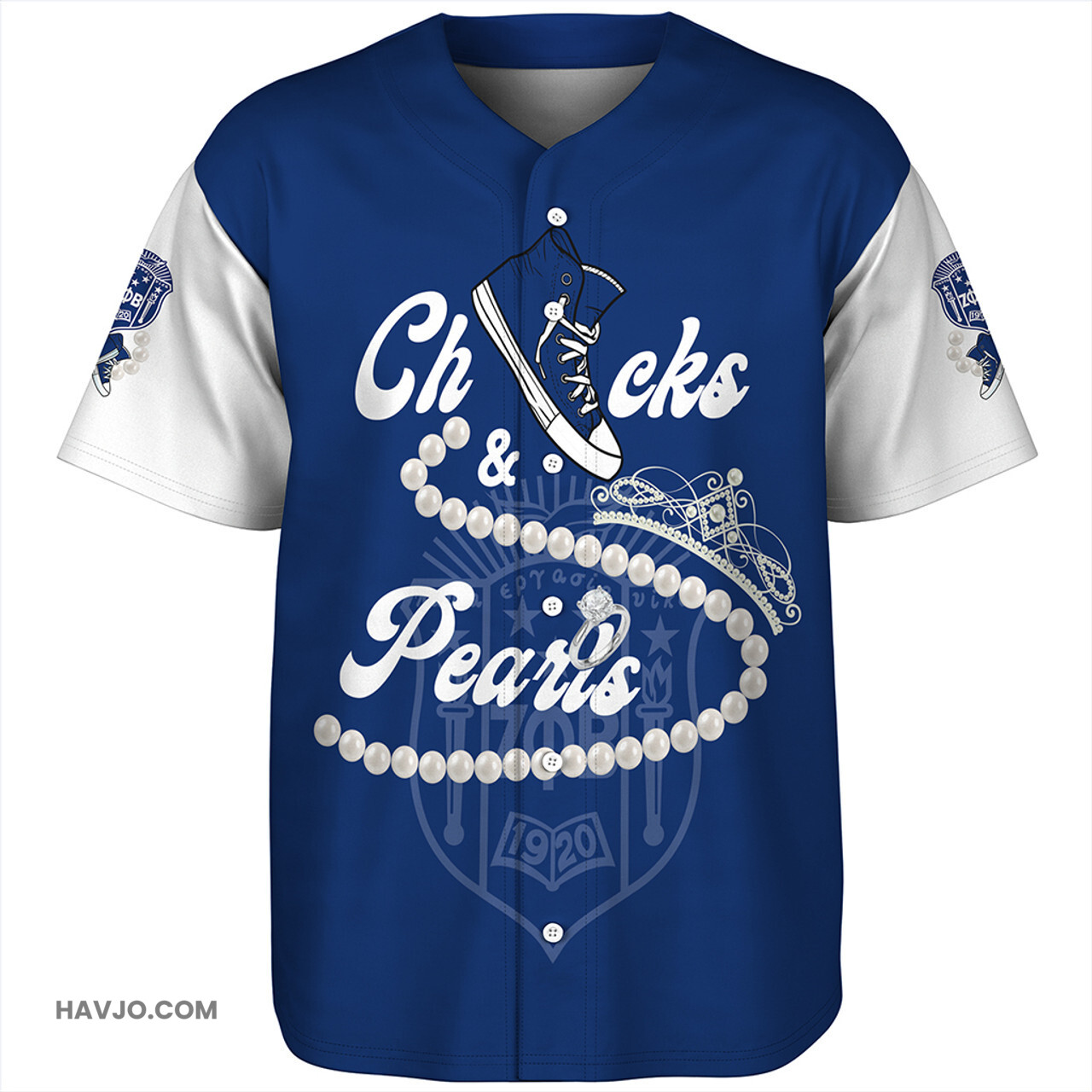 Zeta Phi Beta Chuck And Pearls Baseball Jersey