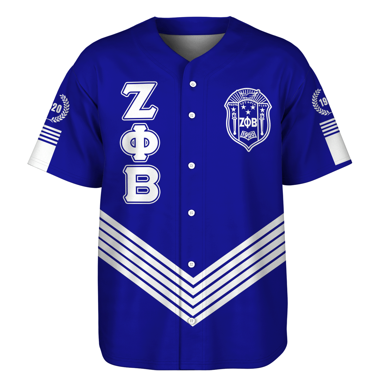 Zeta Phi Beta Crest Greek Life Baseball Jersey