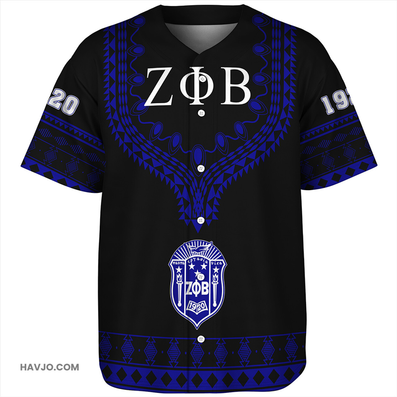 Zeta Phi Beta Dashiki Alva Style Baseball Jersey