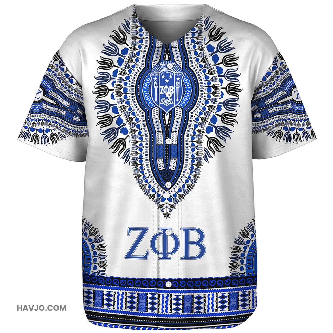 Zeta Phi Beta Dove Dashiki Baseball Jersey