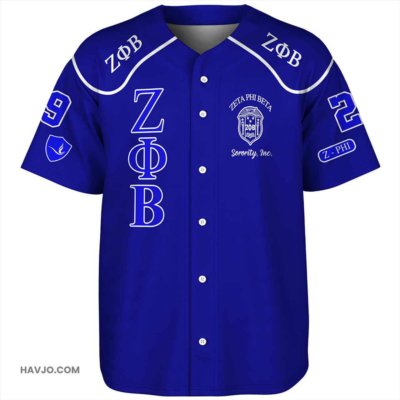 Zeta Phi Beta Greek Sorority Style Baseball Jersey
