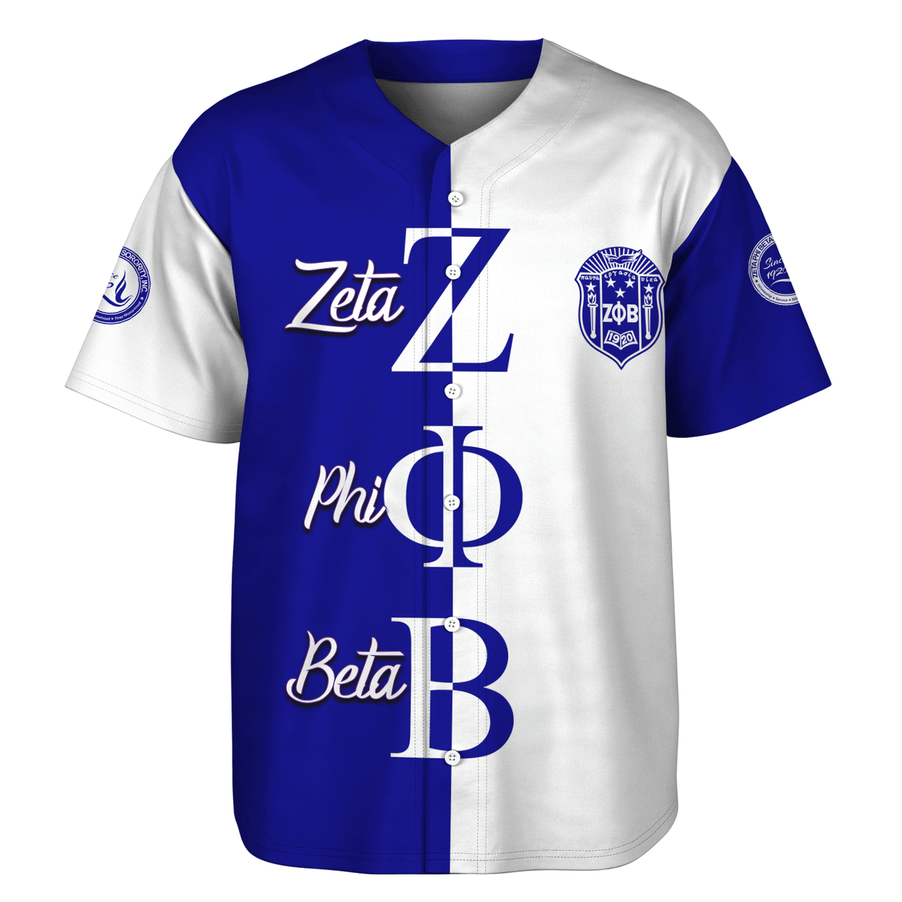Zeta Phi Beta Half Style Baseball Jersey