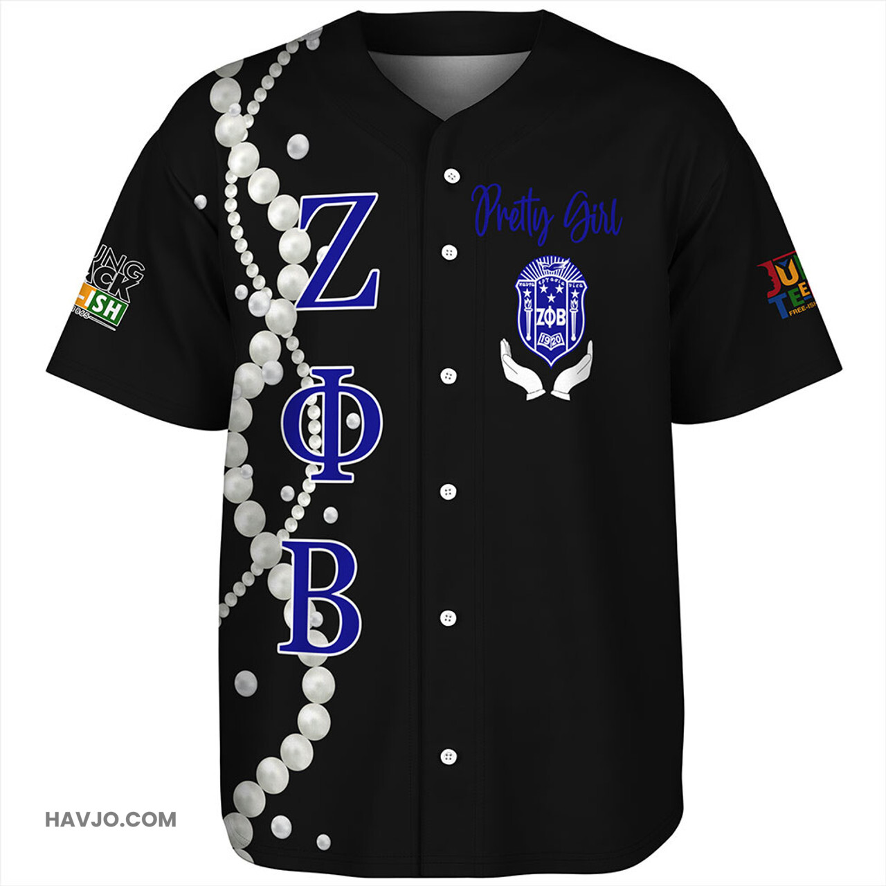 Zeta Phi Beta Juneteenth Pretty Girl Baseball Jersey