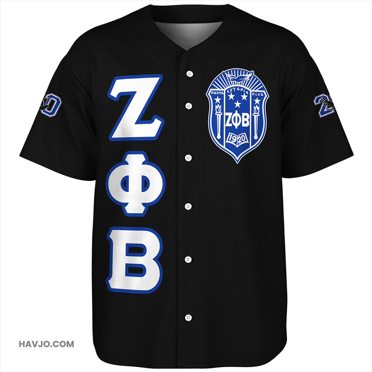 Zeta Phi Beta Letters Baseball Jersey