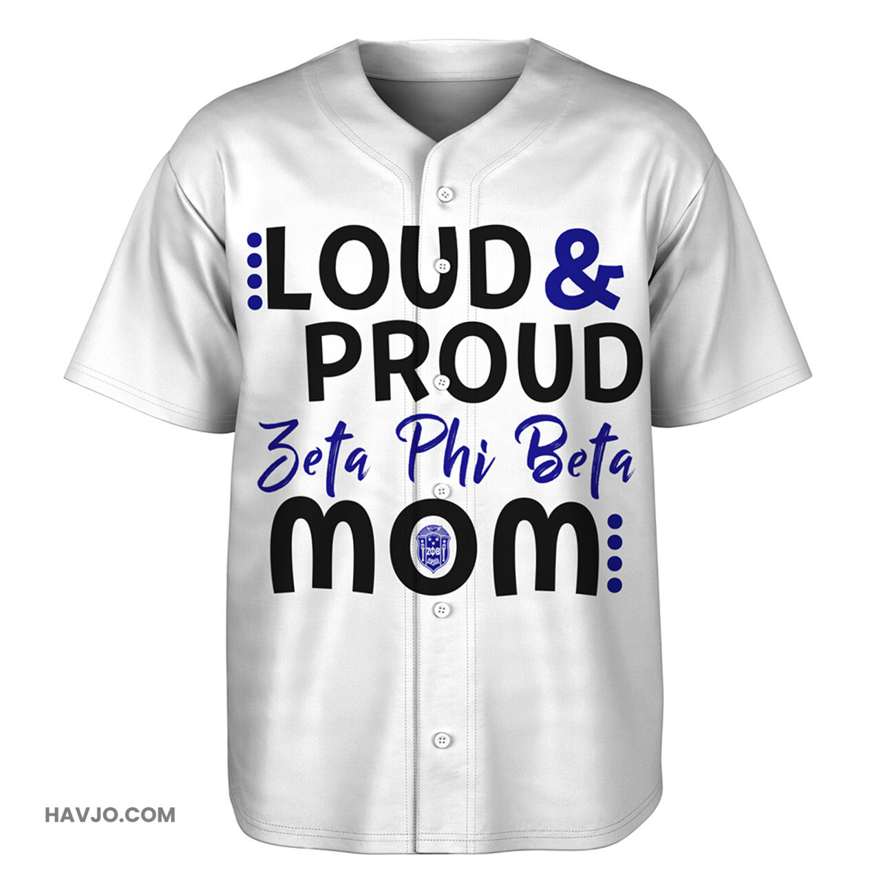 Zeta Phi Beta Loud And Pround Zeta Phi Beta Mom Baseball Jersey