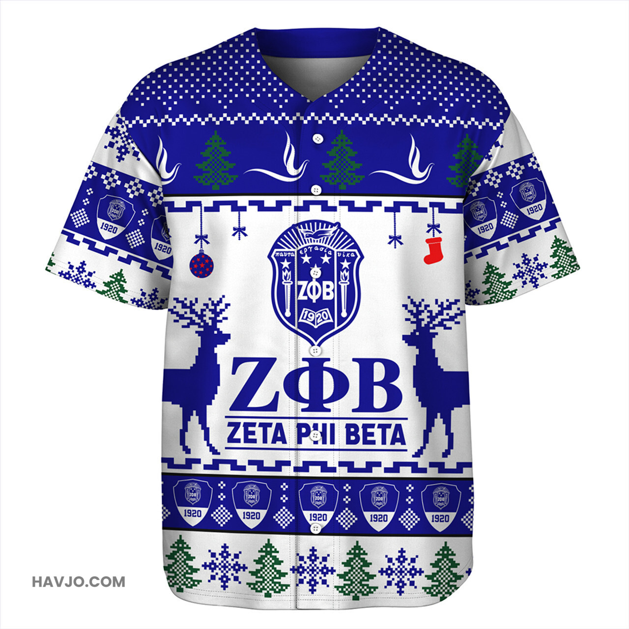 Zeta Phi Beta Lux Christmas Baseball Jersey